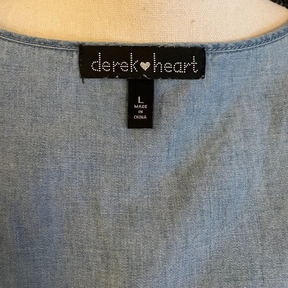 Derek Heart lace-up soft cotton top - Picture 6 of 6
